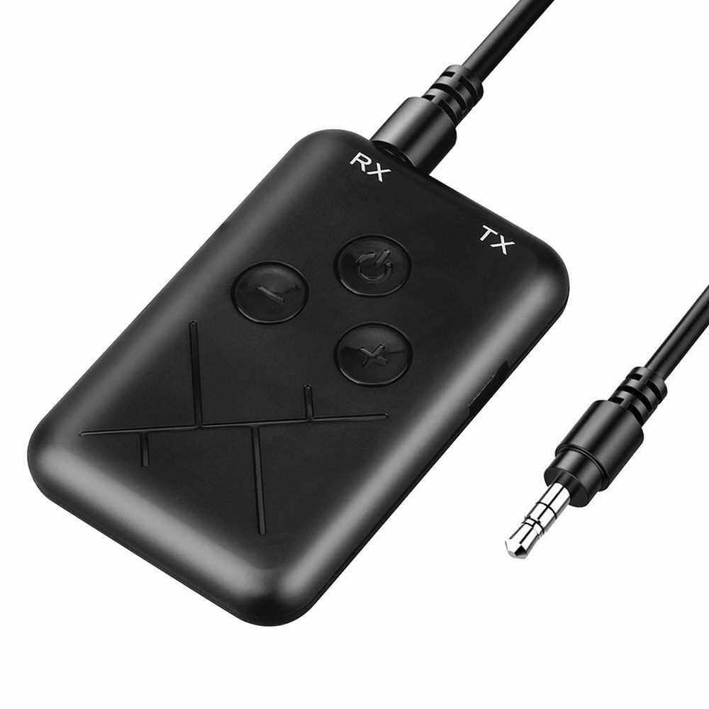 KR-TX10 Audio Adapter USB BT 2 in 1 Trans-mitter/Receiver Adapter Mini Portable Earphone Audio Wire-less Receptor (Standard)