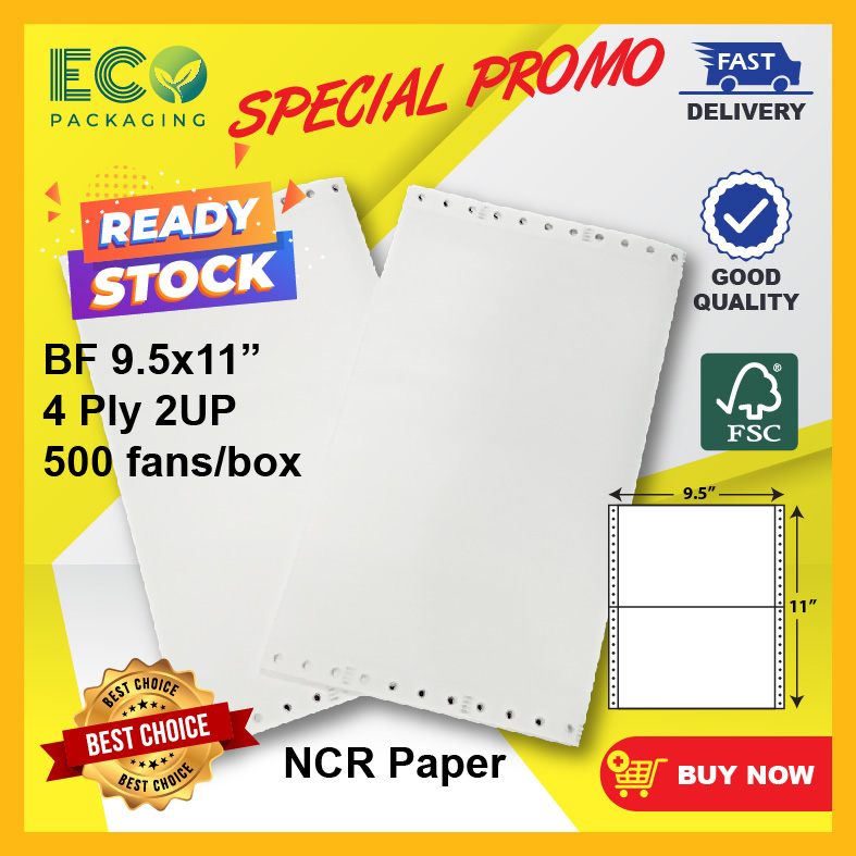 Computer Form NCR Paper 9.5 X 11 / A4 - 1Ply 2Ply 3Ply 4Ply /1Ply 2up 2Ply 2up 3Ply 2up 4Ply 2up