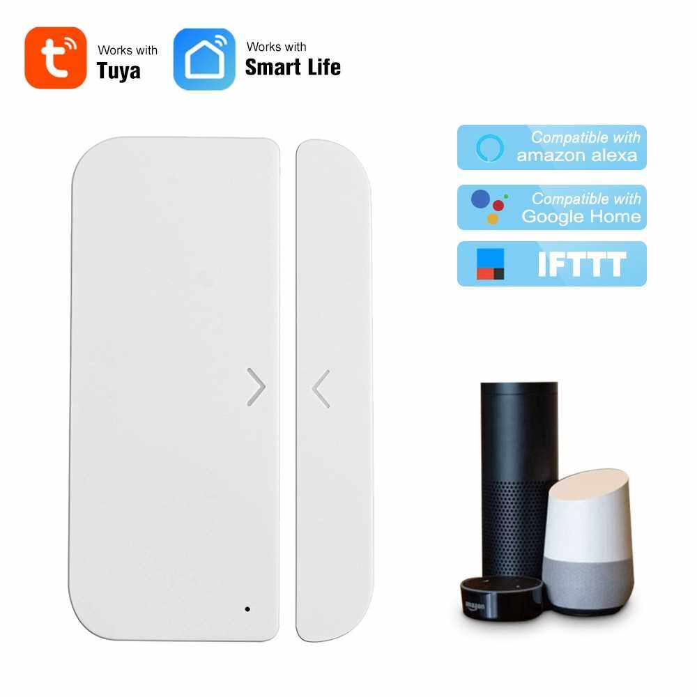 Best Selling WiFi Door Alarm Window Sensor Detector Smart Home Security Tuya SmartLife App Control Compatible Amazon Alexa Google Assistant IFTTT (Standard)