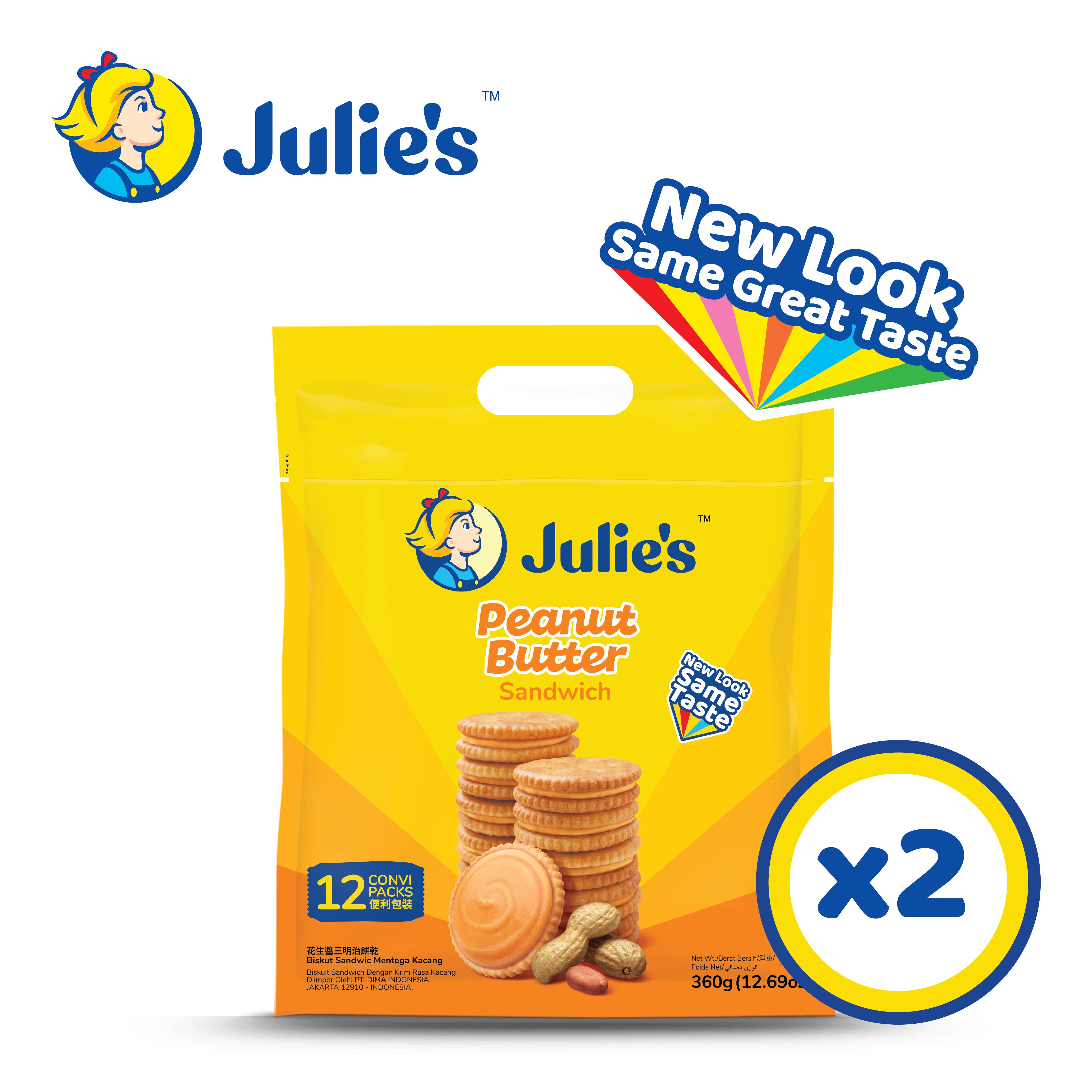 Julie's Peanut Butter Sandwich 360g x 2 pack