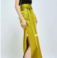 Alisa.Sonya Japanese Imported Triacetic Acid Double-sided Satin Full Arch Needle One Piece Strapping Skirt
