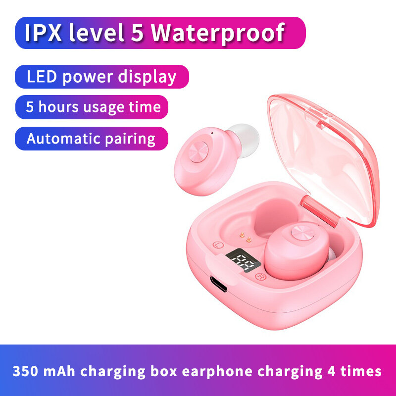 Tai nghe không dây Bluetooth TWS âm thanh nổi HD IPX5 Không Thấm Nước Tai nghe nhét tai earbuds Mini Tai Nghe Âm Nhạc tai nghe thể thao