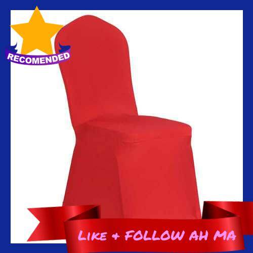 Best Selling Chair Cover Stretch Elastic Universal Spandex Polyester Fabric Chair Covers for Wedding Party Banquet Hotel Dining Room Kitchen (Red)