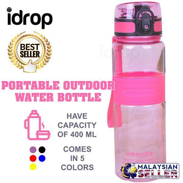 idrop 400 ml Multipurpose Transparent Portable Outdoor Water Bottle