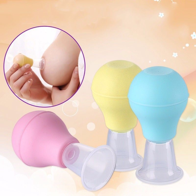 [Ready Stock Free Casing]Silicone Nipple Corrector Nipple Orthotic Nipple Suction Nipple Pump Penarik Puting 哺乳神器 Breastfeeding Helper with casing Aspirator Nipples Retraction Nipples Silicone Cups for Mommy Girl