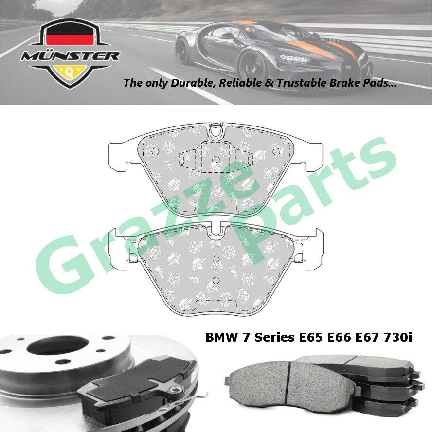 Münster Disc Brake Pad Front for BMW 7 Series E65 E66 E67 730i Li 3.0 2005 N52B30A 730i Li 3.0 2003-