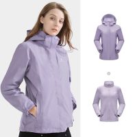 Camel Outdoor Womens Waterproof Hiking Jacket Female 3-in-1 Detachable Plus Velvet Thick Coat