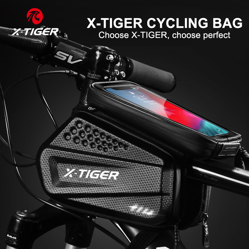 X-TIGER Rainproof Bicycle Bag Bike Frame Bag Touchscreen Phone Case Cycling Bags MTB Bike Bicycle Top Tube Handlebar Bicycle Bag ราคา 3,500 บาท*ส่งฟรี