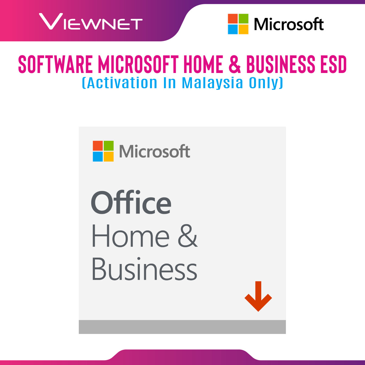 Software Microsoft Office Home & Business 2019, Include Wold, Excel, Power Point & Outlook -Activation in Malaysia Only