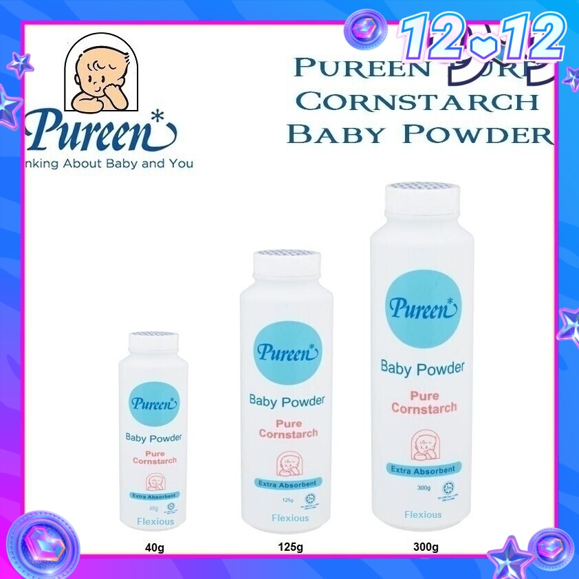 Pureen Baby Powder Pure Cornstarch 40g 125g 300g