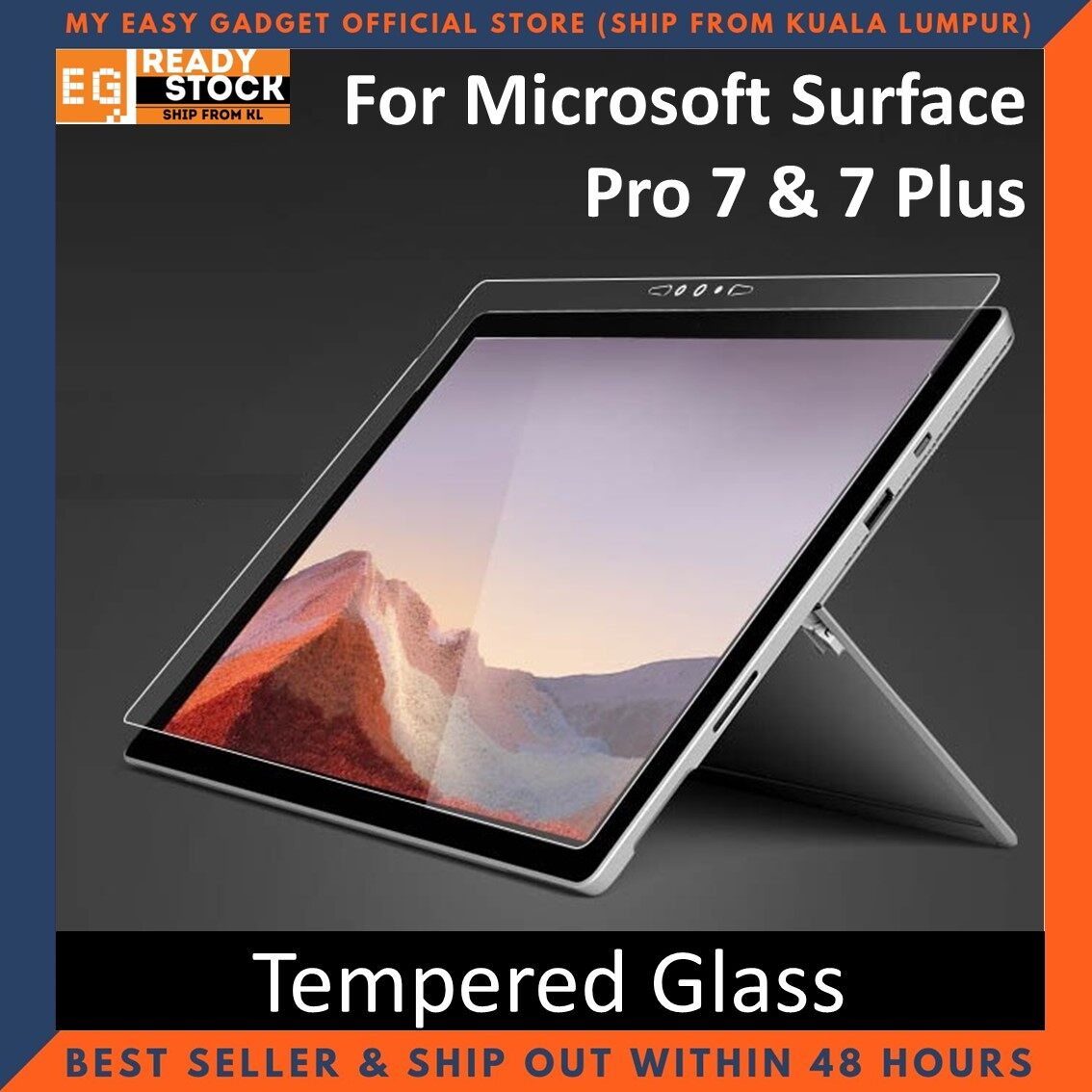 Microsoft Surface Pro 8 7 7+ 6 5 4 9H 2.5D Surface Pro Tempered Glass Screen Protector