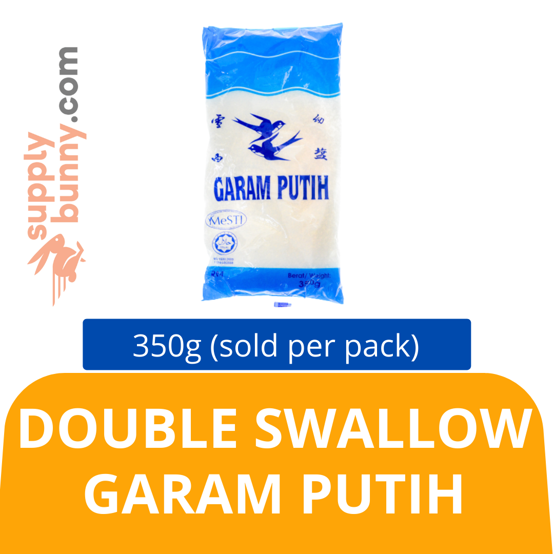 Double Swallow Garam Putih 350g (sold per pack) 雪白幼盐 PJ Grocer Garam Putih