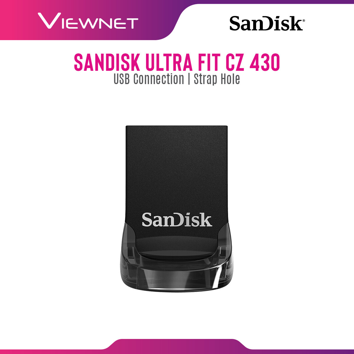 SanDisk Cruzer Ultra Fit CZ430 (16GB/32GB/64GB/128GB/256GB) USB 3.1 Flash Drive Pendrive