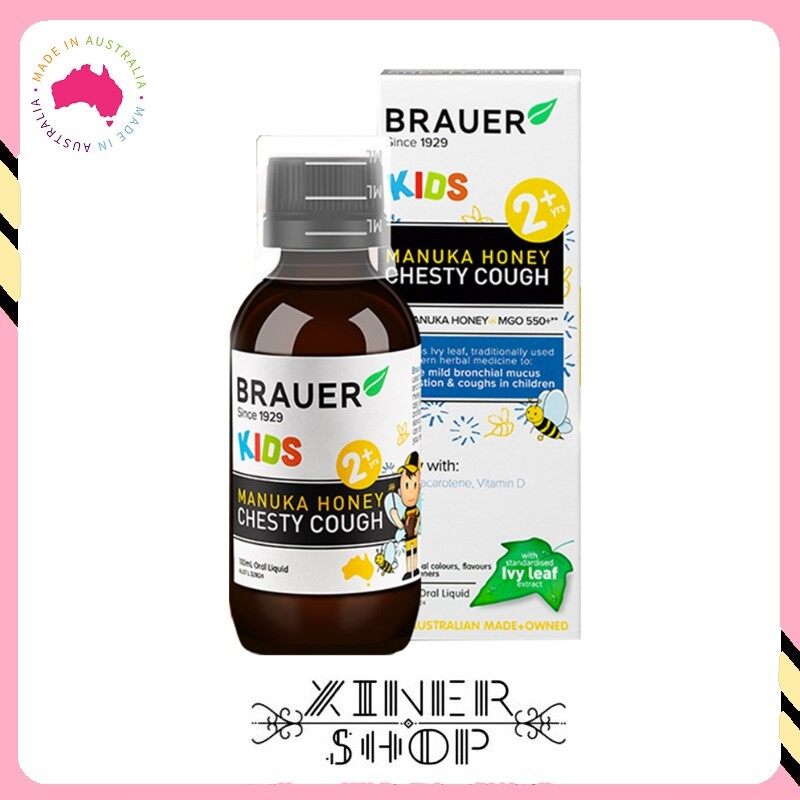 [Import From Australia] Brauer 2yrs+ Kids Manuka Honey Chesty Cough Oral Liquid ( 100ml )