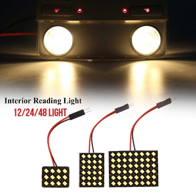 12v t10 3030 12 led smd mái vòm nội thất ô tô đọc đèn dạng tấm bóng đèn trắng