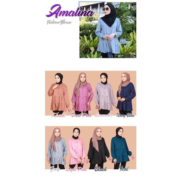 Amalina Fashion Blouse Collar Neck Best Buy