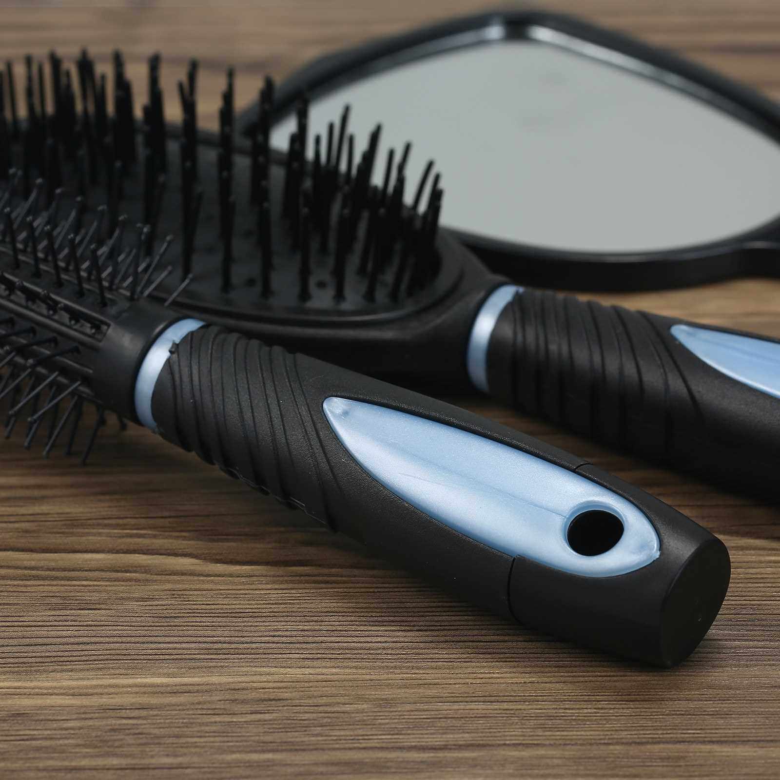 Set of 5 Hair Combs Mirror Set Professional Salon Hair Cutting Brushes ...