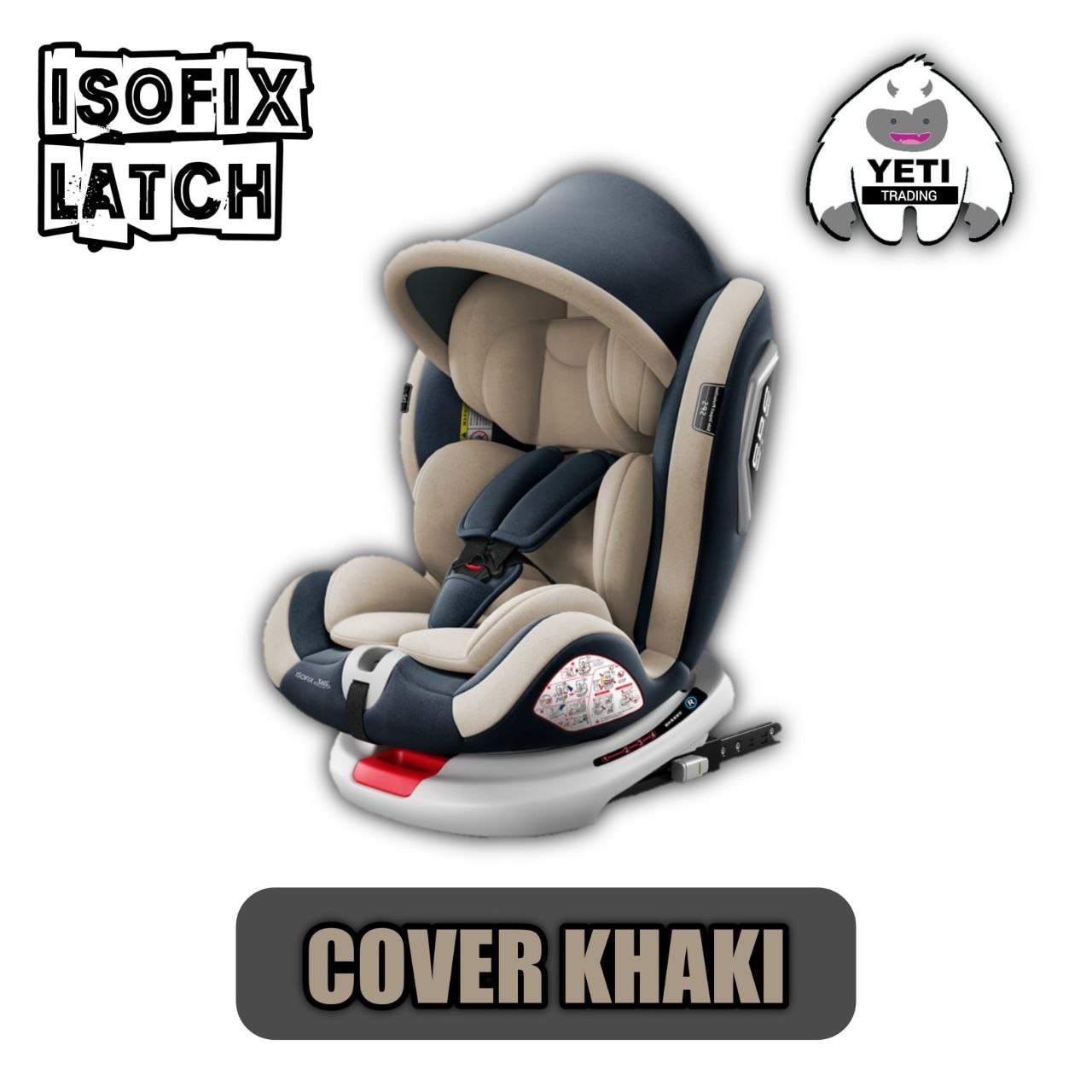 COMSAFE Baby Car Seat 360°with ISOFIX & LATCH New Born to 12 Years Old Baby Car Seat Kereta Bayi Budak 儿童汽车安全座椅360