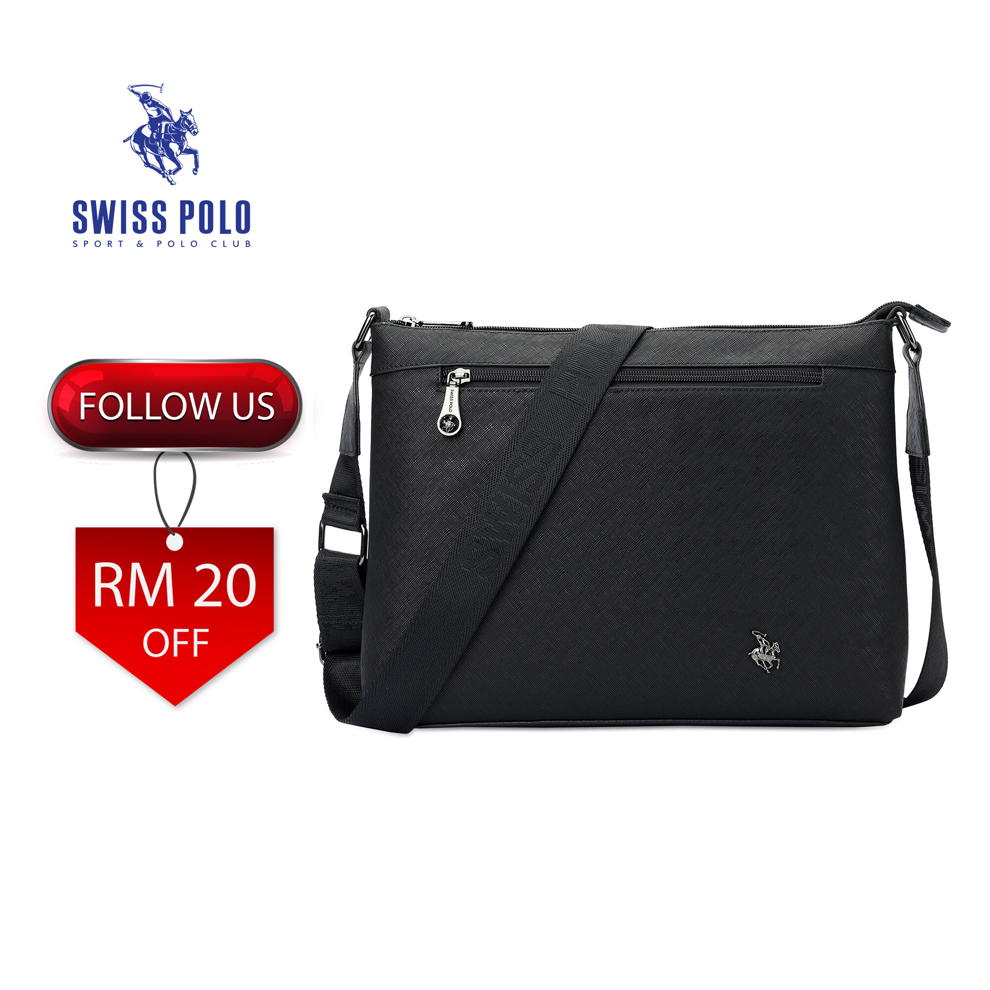 SWISS POLO Sling Bag SWZ 12531 BLACK