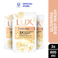 [Bundle of 3] Lux Fragrance Body Wash Bright Glow Refill Pack 800ml