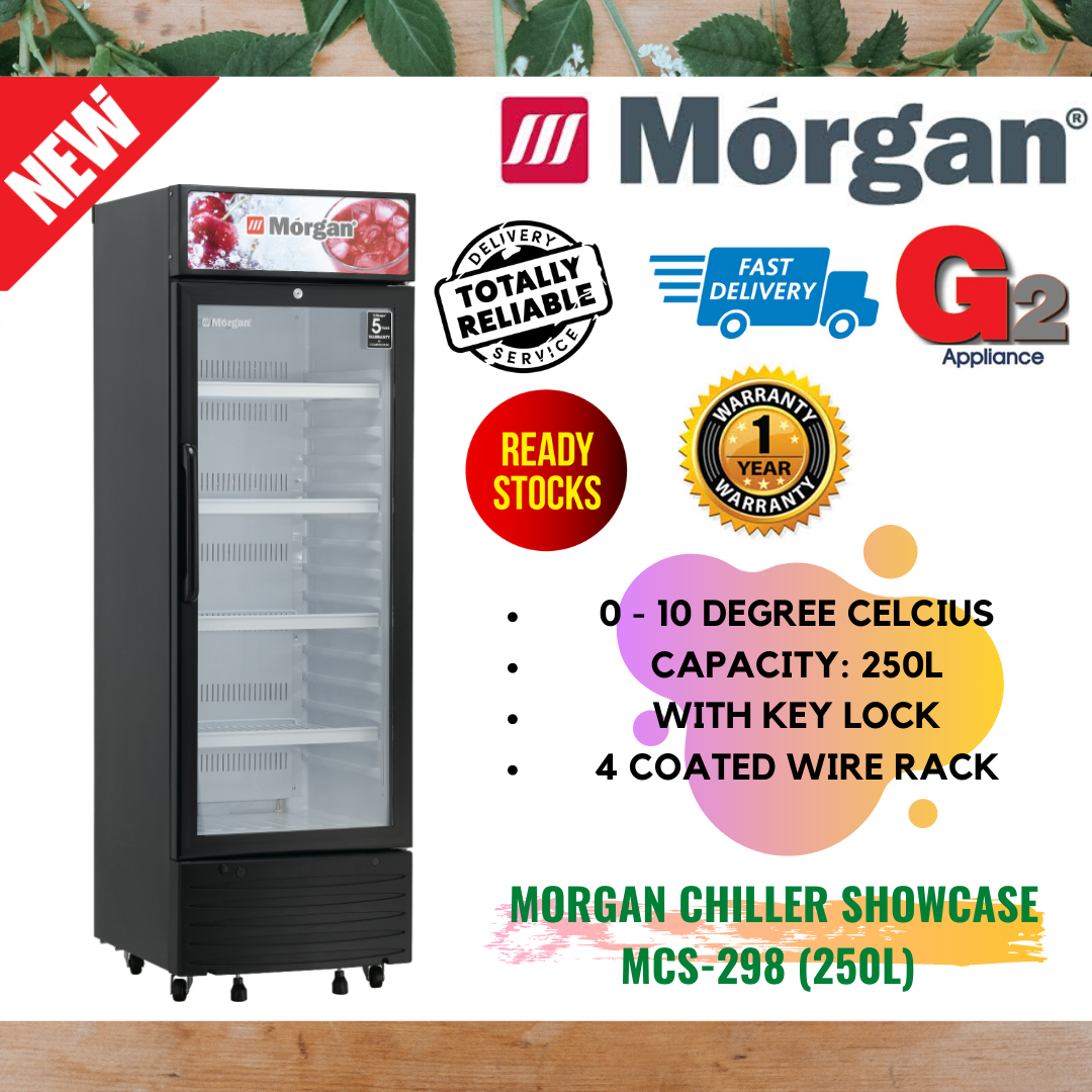 MORGAN CHILLER SHOWCASE MCS-298 (250L) *FROST FREE-MORGAN WARRANTY MALAYSIA