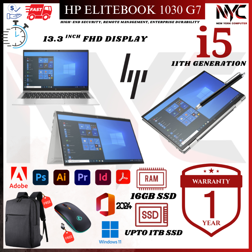 HP EliteBook x360 1040 / 1030 G8 | i7 11th Gen | 14" Touch