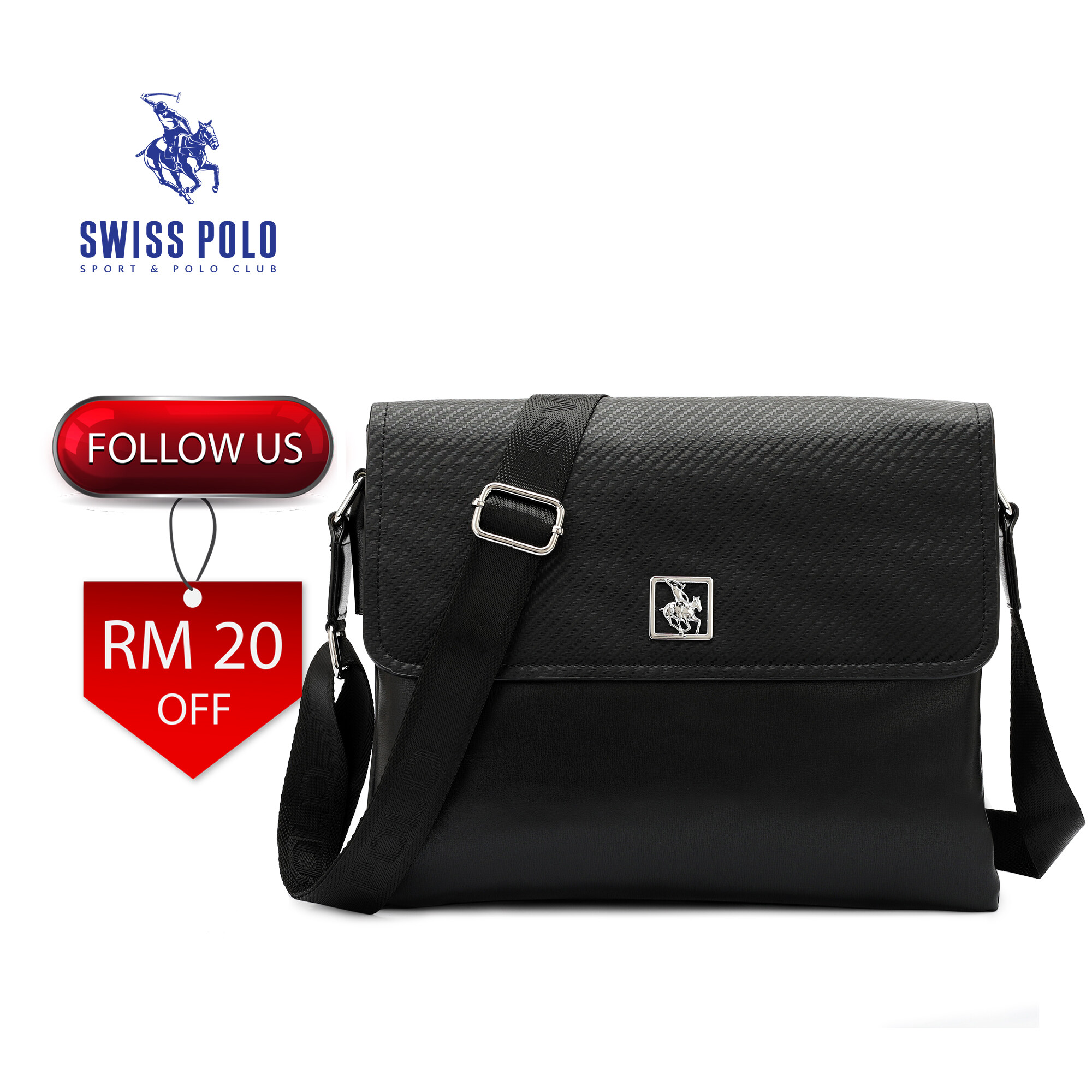 SWISS POLO Sling Bag SWQ 7123-4 BLACK