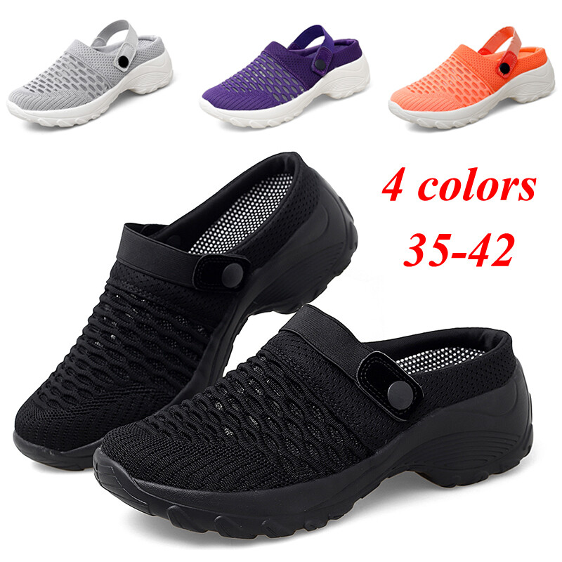 Giày nửa giày nữ giày sneaker chạy xe giày sneaker lười giày lưới cho nữ giày lưới lưới giày lưới nâng cao giày lưới croc cho nữ