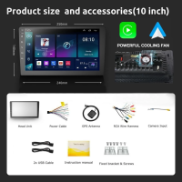 8GB RAM+128GB ROM 2025 Alpine Android Player 9″10″ inch Octa Core Car Multimedia MP5 Player WIFI with Dual Fans Cooling System