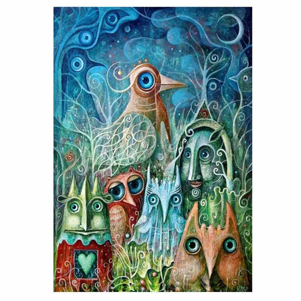 Diamond Painting Cartoon Owl Full Rhinestones Embroidery Home Art DIY Decoration (Standard)