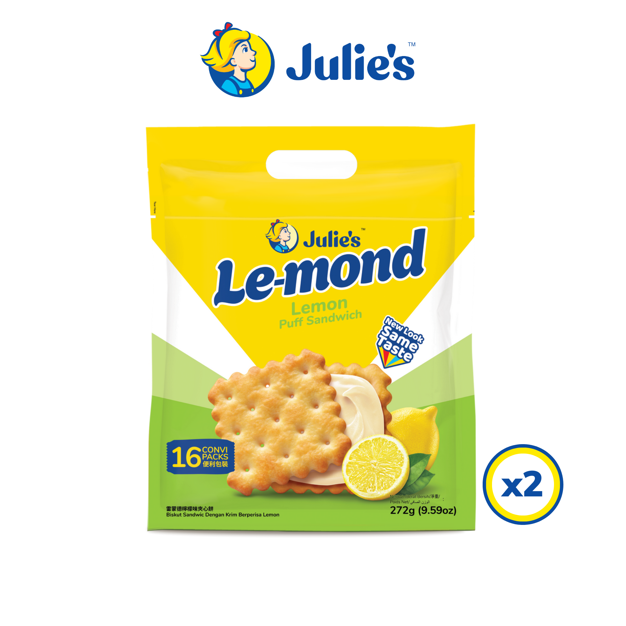 Julie's Le-mond Lemon Puff Sandwich 272g x 2 packs