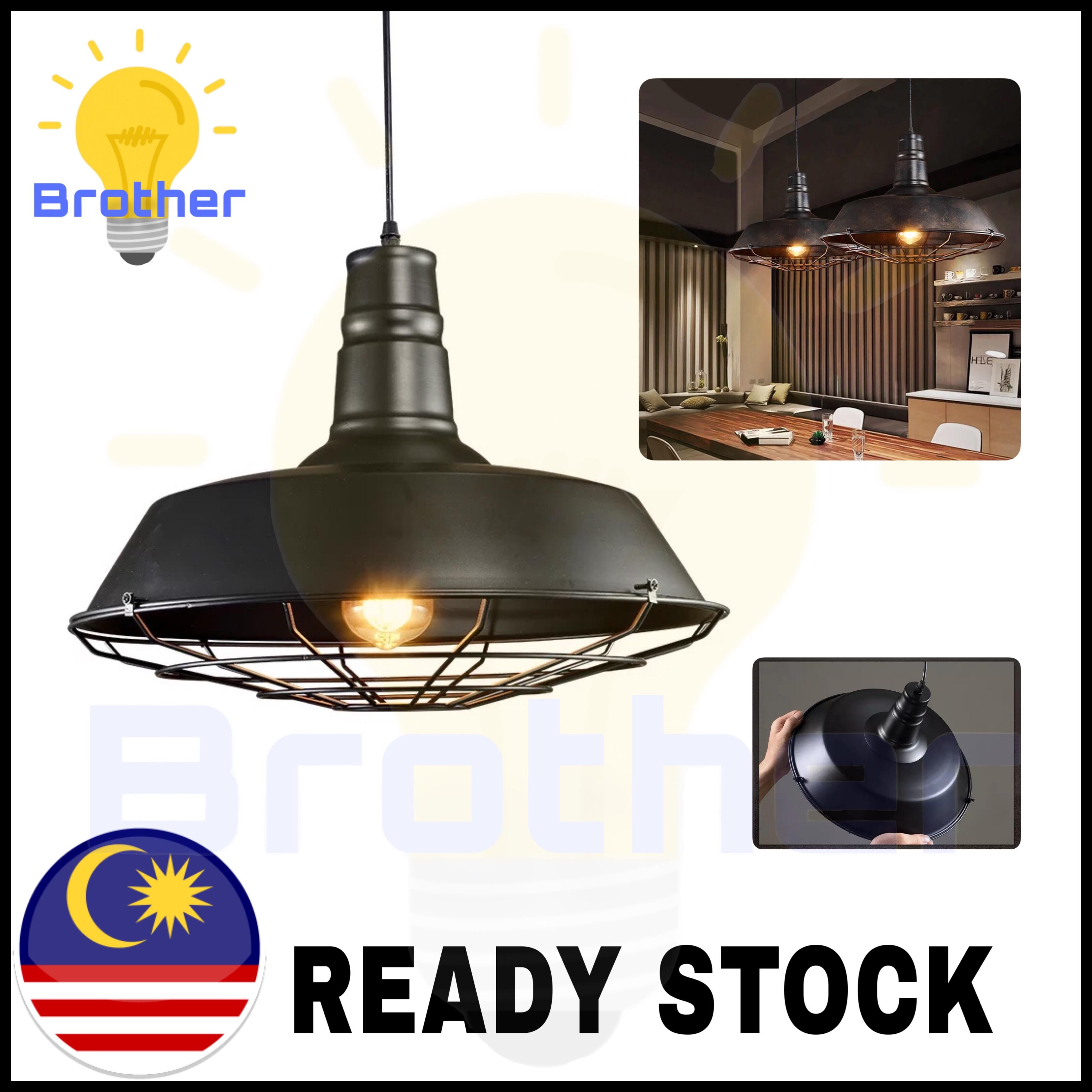 Brother Lighting Retro Style Modern Pendent Light Hanging Celling Light Decorative Black Frame Cafe Light