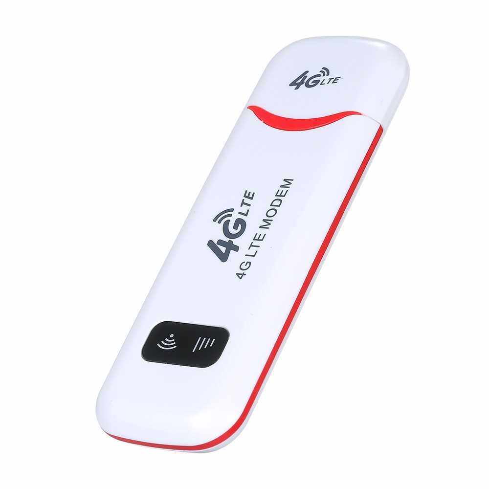 4G LTE USB Modem 4G Router Mobile WiFi Hotspot with SIM Card Slot 150Mbps DL 50Mbps UL Max 10 Devices Red, EU Version (Red)