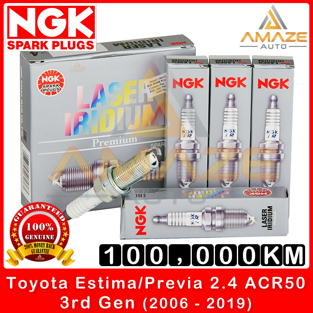NGK Laser Iridium Spark Plug for Toyota Estima / Previa 2.4 ACR50 (3rd gen) (2006-2019) - Long Life Spark Plug 100,000KM [Amaze Autoparts]