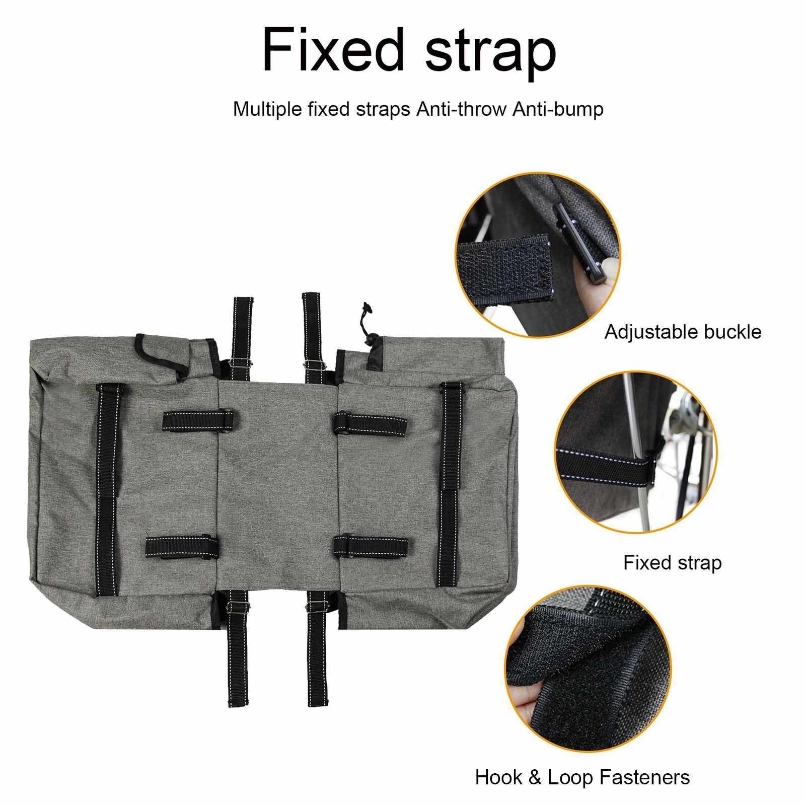 Bicycle Rear Seat Trunk Bag Adjustable Buckle Strap Bike Bag 25L Large ...