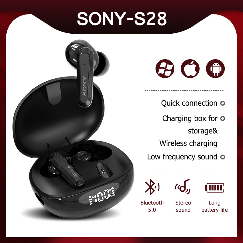 Sony tai nghe bluetooth không dây chân thực s28 tai nghe bluetooth tai nghe thể thao tai nghe nhét tai v5.0 gọi điện thoại di động với tai nghe thể thao lúa mì cho android huawei