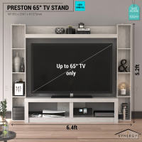 TV Cabinet PRESTON Series - 4 Colors - 6.4 ft - Kabinet TV 65 Inch 2.0