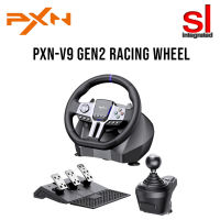 PXN V9 GEN2 PC Steering Wheel Universal Usb Car Sim 270/900 Degree Race Steering Wheel with 3-Pedals and Shifter