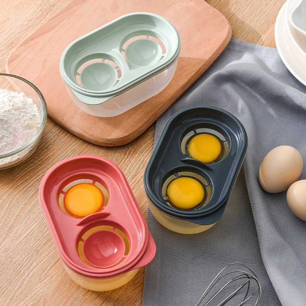 Best Selling Egg White Separator Egg Yolk Divider Tool With Storage Box Yolk Filter Container Egg Extractor Kitchen Eggs Baked Dessert Tool (Red)