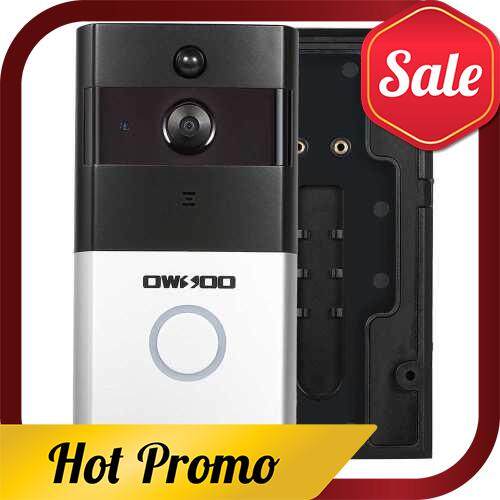 OWSOO 720P WiFi Visual Intercom Door Phone (Silver Black)