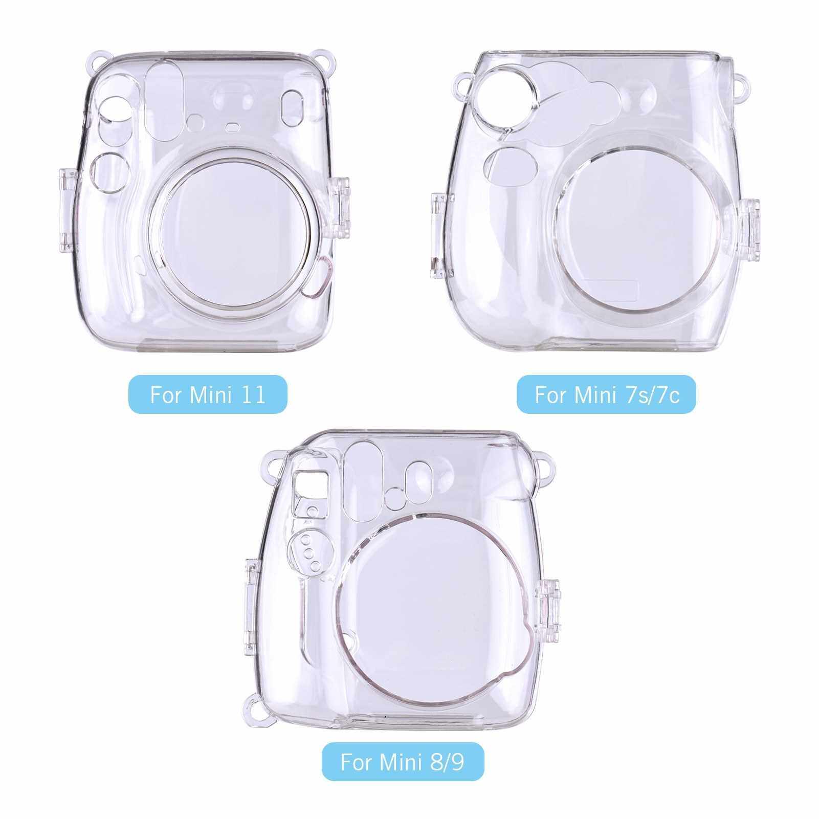 People's Choice Instant Camera Transparent Protection Case with Rainbow Lanyard Replacement for Fujifilm Instax Mini 8/9 (3)