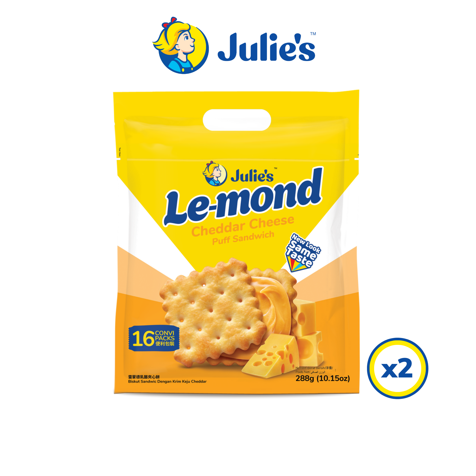 Julie's Le-mond Cheddar Cheese Puff Sandwich 288g x 2 packs