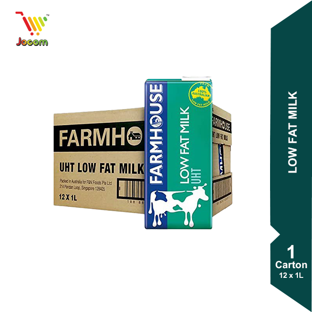 F&N Farmhouse UHT Low Fat Milk 1 Carton (12 x 1L) [KL & Selangor Delivery Only]