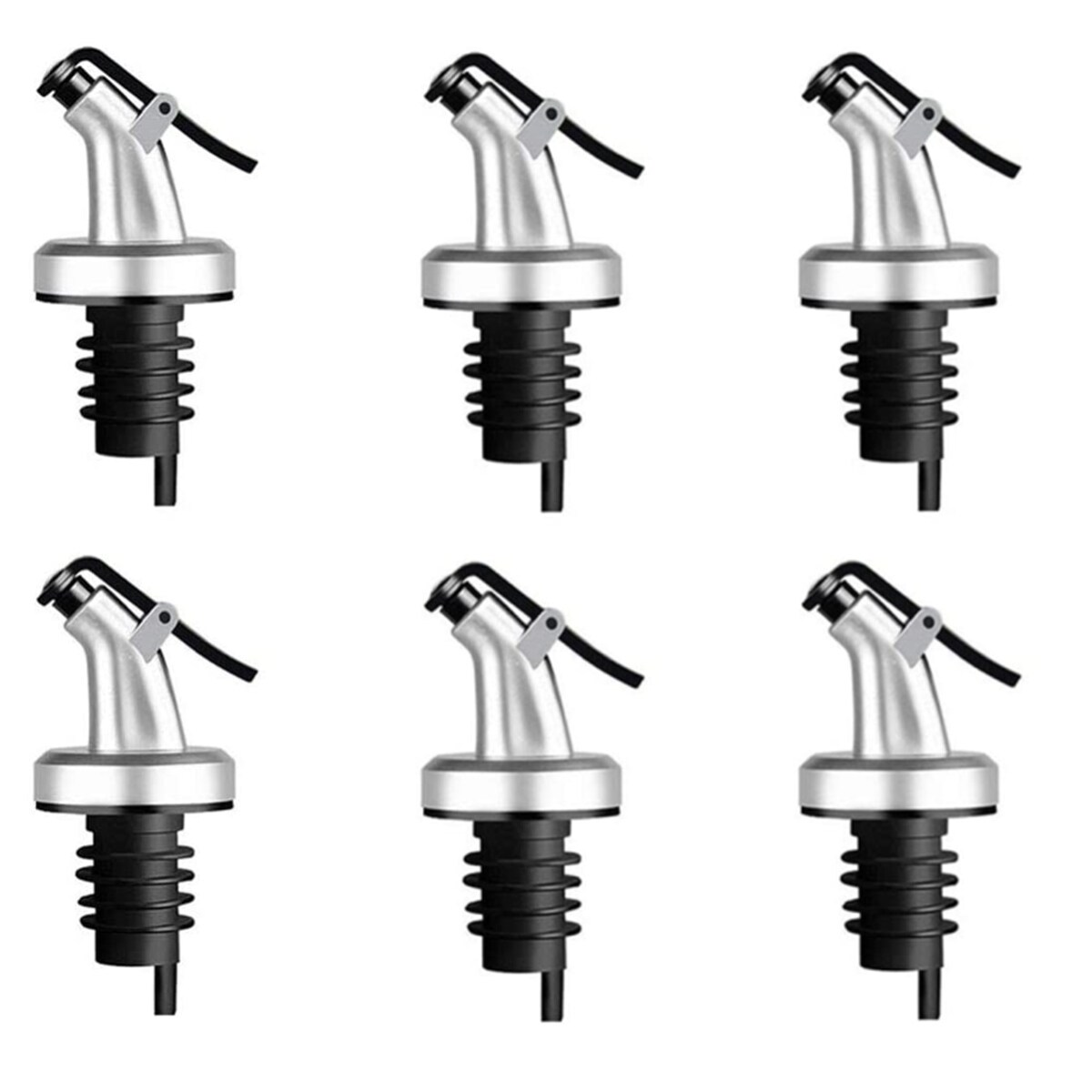 「orange kitchen」 Olive Oil SpoutsOil Vinegar Bottle Stopper Spout Leakproof Nozzle Dispenser Wine Pourer for OilVinegarOlive OilWine(6 piece)