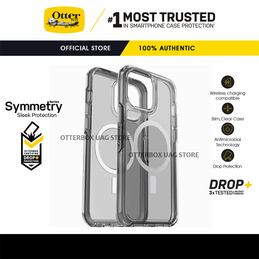 Ốp lưng OtterBox Symmetry Clear Stardust with MagSafe Cho Apple iPhone 15