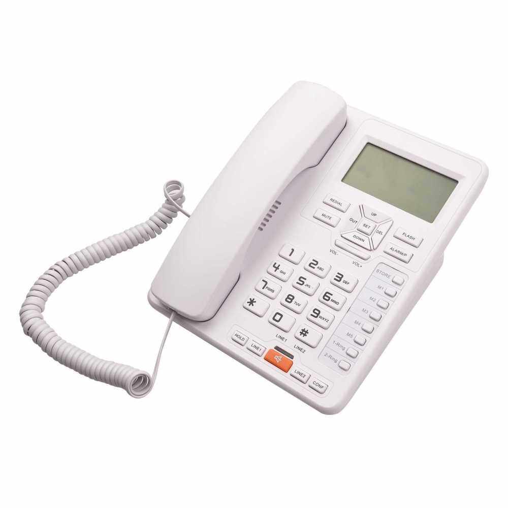 OR6400 2-Line Desktop Corded Telephone with Answering System Caller ID/Call Waiting Backlight LCD and Handset/Base for Office Home Conference White (White)