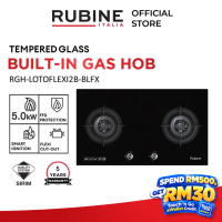 RUBINE RGH-LOTOFLEXI2B-BLFX Glass Gas Hob With Flame Power (5.0kw)