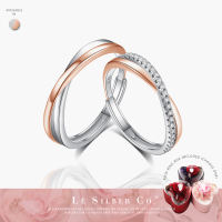 Le Silber Co. S925 Sterling Silver - Loves Luster Couple Rings Cincin Pasangan Perak (2pcs)