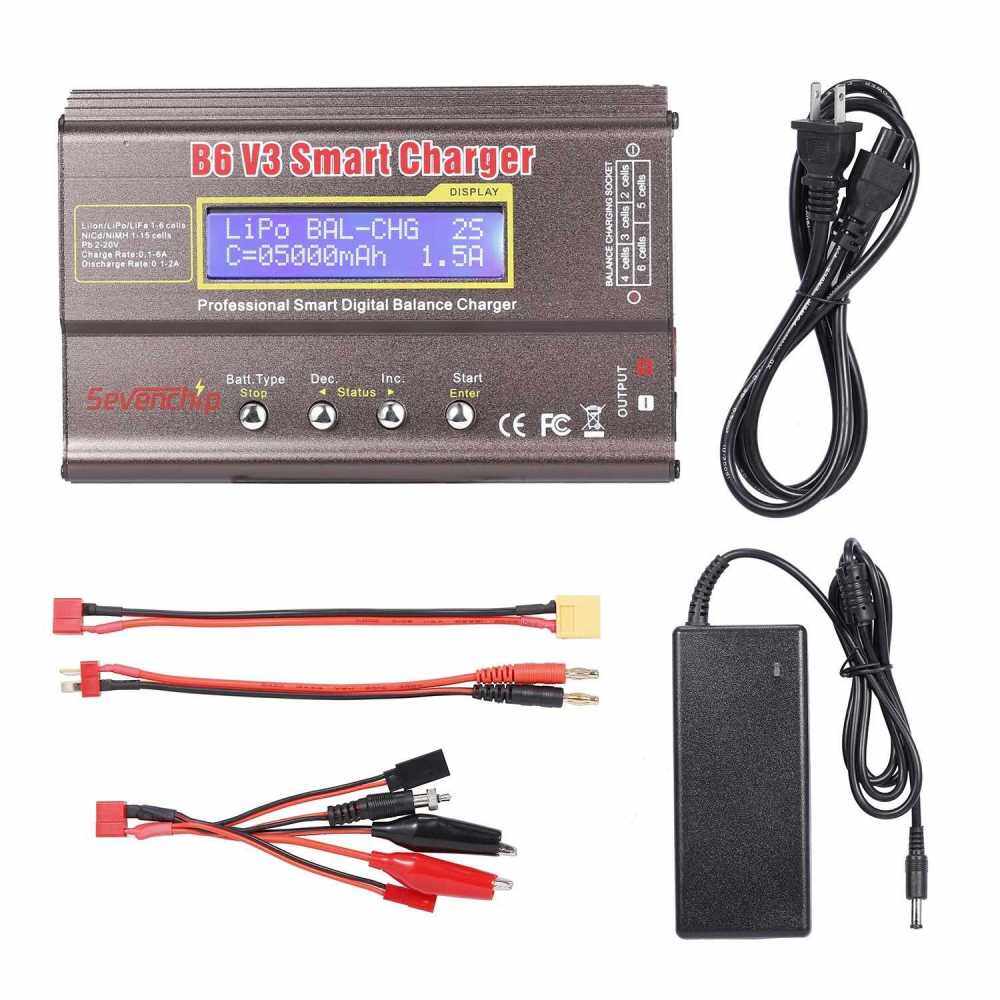 B6 V3 Smart Balance Charger 80W Digital Discharger for RC LiIon LiPo LiFe NiCd NiMH Pb Battery (Us)