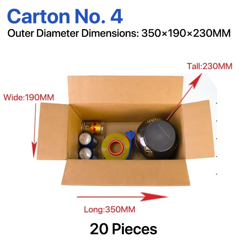 Rhebar Carton Box 3-Layer Thick High Quality for Courier Packing Storage - Home Business Office Use